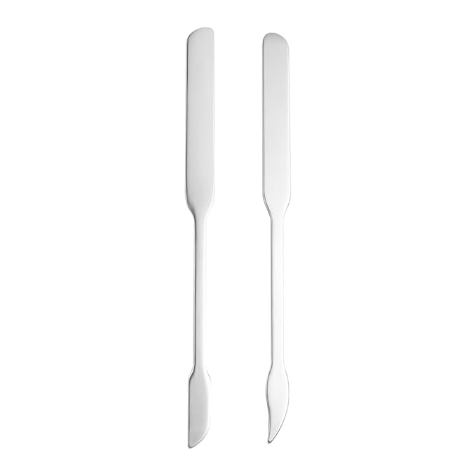3pcs Cosmetic Mixing Makeup Spatula Nail Art Palette,Spoon Stainless Steel Spatula Face Brush Stirring Embossing Stick Makeup Brushes Cosmetic Tools Nail Polish Mix Stick-Velvo Beauty