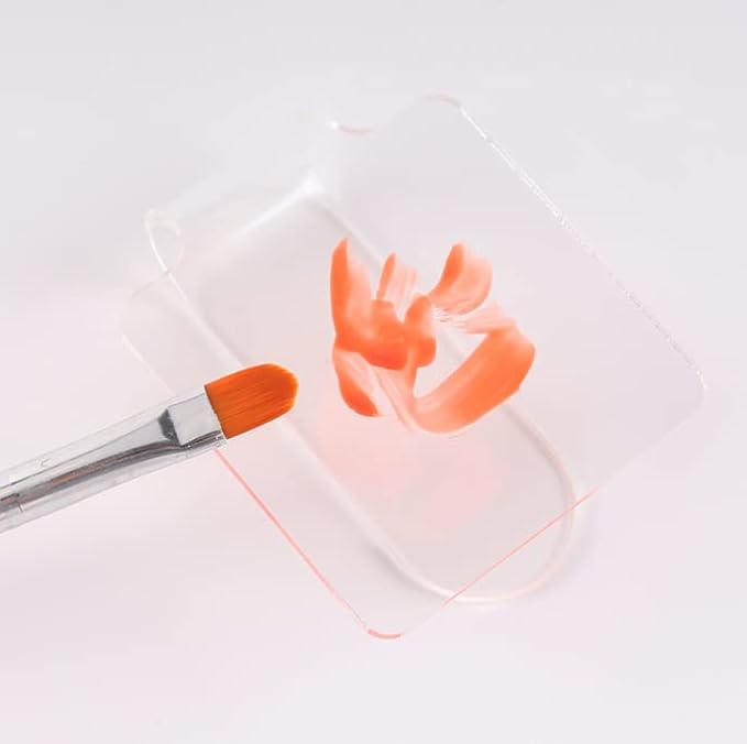 1 PCS Hand Makeup Mixing Palette Makeup Hand Palette Acrylic Nail Art Manicure Palette Eyeshadow Makeup Hand Palette Clear Makeup Palette for Makeup Blending-Velvo Beauty