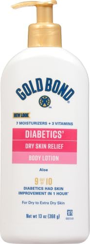 Gold Bond Diabetics' Dry Skin Relief Body Lotion, 13 oz., with Aloe to Moisturize & Soothe-Velvo Beauty