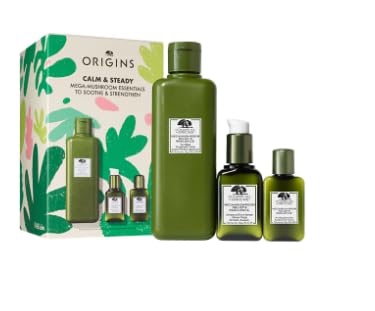 Origins Calm & Steady Mega-Mushroom Essentials To Soothe & Strengthen-Velvo Beauty