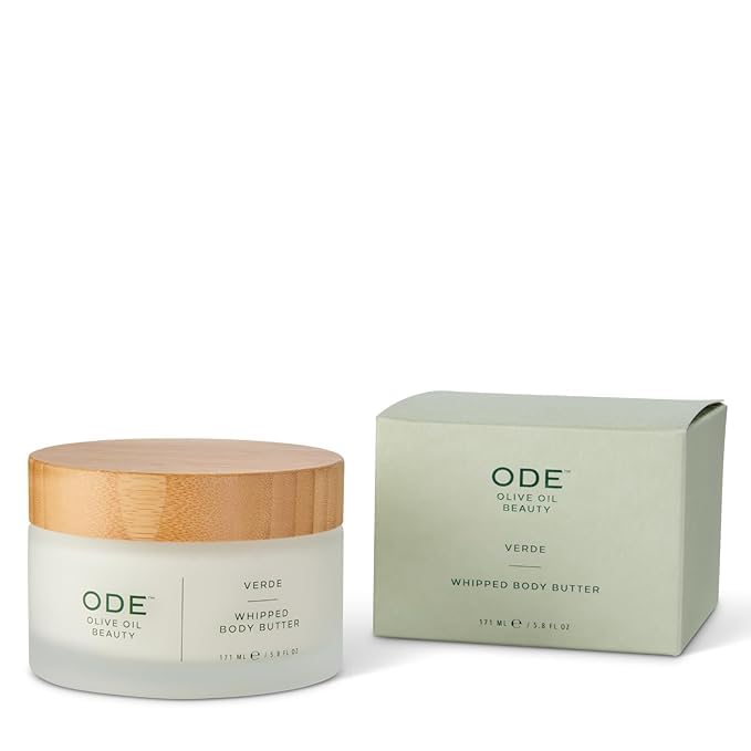McEvoy Ranch Whipped Body Butter | ODE Olive Oil Beauty | 5.8 FL OZ | Crafted with Organic EVOO, Hyaluronic Acid, Organic Shea & Cocoa Butters | Nourishing, Brightening, Firming (Verde)-Velvo Beauty