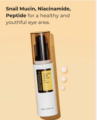 Tristar Advanced Snail Peptide Eye Cream, Anti-Wrinkle, Anti-Aging, Dark Circle Removing, Brightening Night Cream, 73.7% Snail Mucin - 30ml / 1FL Oz – 1 Count-Velvo Beauty