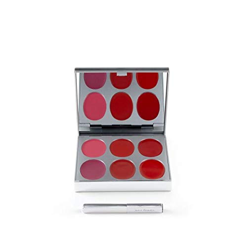 Jerome Alexander New Again Lipstick Palette & Retractable Brush, 6 Hot-Poured, Buildable & Blendable Smooth Matte Shades (Exciting Look)-Velvo Beauty