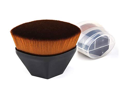Foundation Makeup Brush Fast Flawless Application Blusher Liquid Cream Powder Cosmetic Body Blending Tool, Black-Velvo Beauty