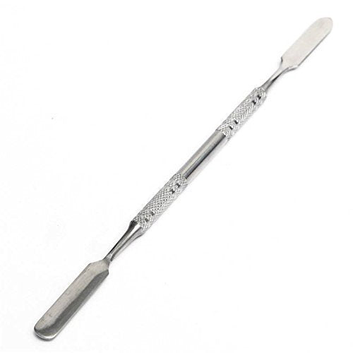 Onwon Stainless Steel Professional Pro Lady Cosmetic Makeup Palette Nail Eye Shadow Mixing Makeup Palette with Spatula Tool(150x100MM)-Velvo Beauty