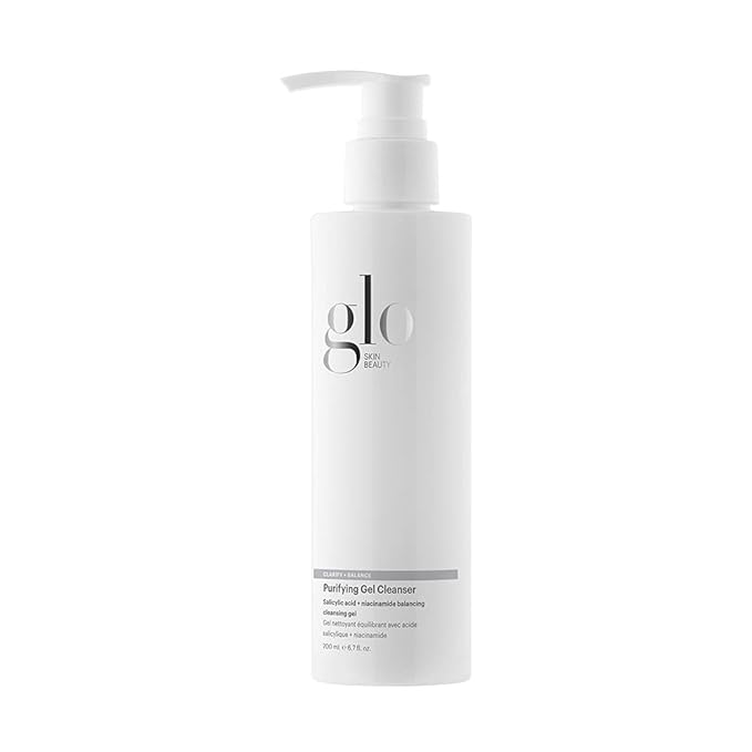 Glo Skin Beauty Purifying Gel Cleanser - Salicylic Acid + Niacinamide Face Wash Balances Skin, Targets Clogged Pores, Excess Oil & Breakouts - Gently Exfoliates & Minimizes Appearance of Fine Lines-Velvo Beauty