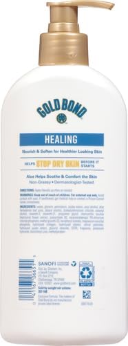 Gold Bond Ultimate Healing Skin Therapy Lotion with Aloe, 14 oz., Non-Greasy & Hypoallergenic-Velvo Beauty