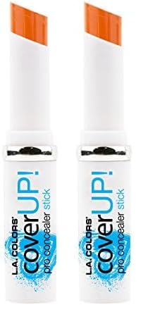 L.A. COLORS Pro Concealer Stick 615 Pure Orange, 0.11 Oz (Pack of 2)-Velvo Beauty