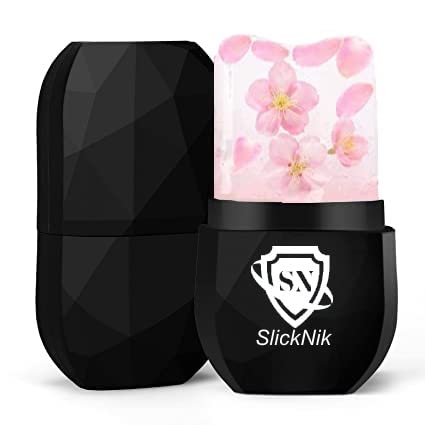 Ice Roller for Face and Eyes, Face Massager Use for Tighten & Double Skin Tone, Enhance Your Natural Glow with Ice Face Roller (Smoky Black)-Velvo Beauty