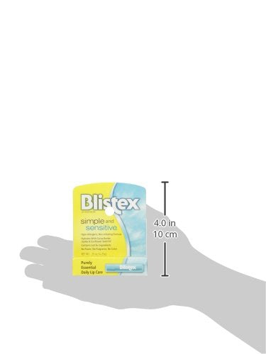 Blistex Simple & Sensitive Lip Balm, 0.15 Ounce Tube – Hypo-Allergenic Unflavored Lip Balm, Gentle Lip Moisturizer For Dry Lips, Contains Shea & Cocoa Butter-Velvo Beauty