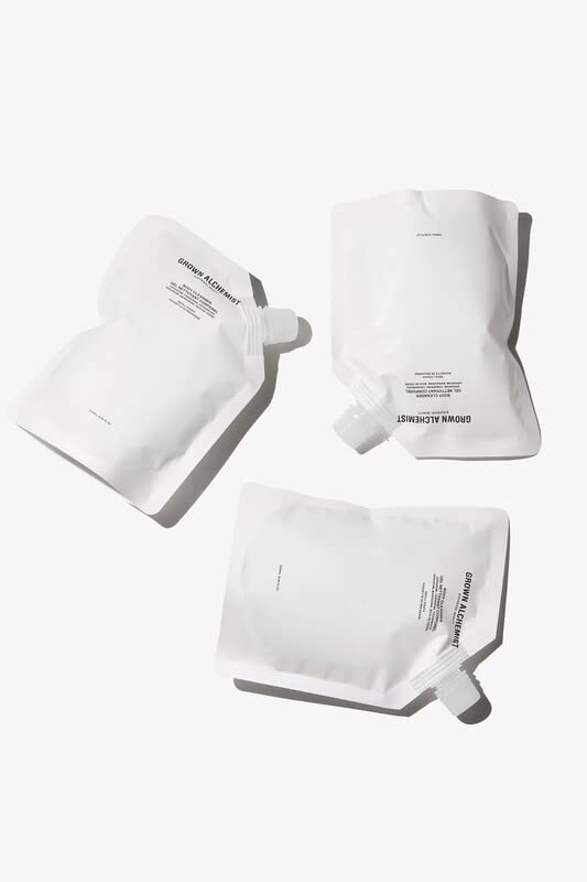 Grown Alchemist Body Cleanser REFILL Pouch: Geranium, Tangerine, Cedarwood. Gentle Body Wash that Hydrates and Cleanses Skin, 500 ml-Velvo Beauty