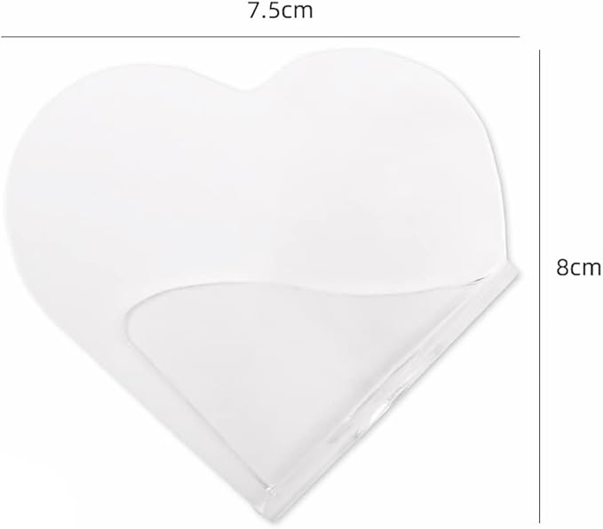 3Pcs Clear Handheld Acrylic Palette Heart Shaped Acrylic Nail Color Palette Handheld Makeup Mixing Palette Foundation Mixing Tray Cosmetic Palette for Lipstick Eyeshadow Foundation Color Blending-Velvo Beauty