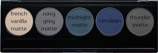 Matte Cool Tone Blue & Silver Vegan Eyeshadow Palette; Talc, Paraben & Cruelty Free-Velvo Beauty