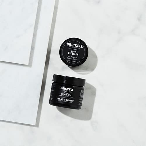 Brickell Men's Ultimate Anti-Aging Routine, Anti-Wrinkle, Night Face Cream and Eye Cream to Reduce Puffiness, Wrinkles, Dark Circles, Under Eye Bags, Natural and Organic, Scented-Velvo Beauty