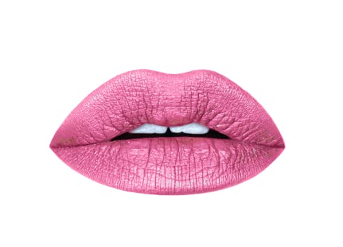 Aromi Metallic Liquid Lipstick | Long-lasting, Smear, Smudge, + Transfer Proof, Waterproof, Light, Baby Pink Lip Color with Shimmery Finish, Paraben + Phthalate Free (Pink Sugar)-Velvo Beauty