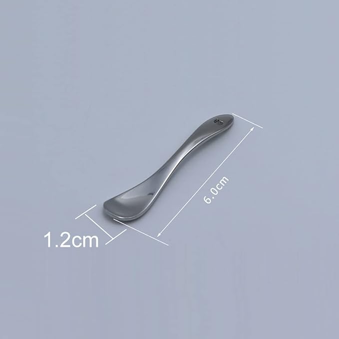 3 Pieces Zinc Alloy Makeup Spatula Eye Cream Spoon Beauty Scoop Mini Spoon Makeup Beauty Spoons Mini Cosmetic Skincare Spatula for Cream Lotions, Spoon Shaped, Golden, Silver-Velvo Beauty