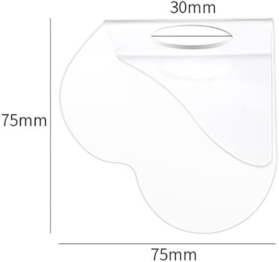 2 Pcs Clear Acrylic Nail Art Palettes Heart Shaped Nail Painting Plate Makeup Hand Palette Professional Cosmetic Mixing Palette for Beauty Salon-Velvo Beauty