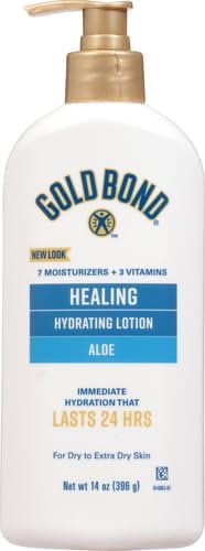 Gold Bond Ultimate Healing Skin Therapy Lotion with Aloe, 14 oz., Non-Greasy & Hypoallergenic-Velvo Beauty