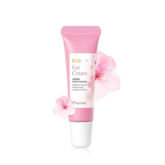AKARY Cherry Blossom Eye Cream with Hyaluronic Acid, Lightweight Skincare Eye Cream for Dark Circles and Puffiness, Hydrating Under Eye Cream for All Skin Types, Cruelty-Free & Fragrance-Free-Velvo Beauty