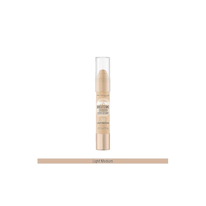 Maybelline Dream Brightening Creamy Concealer, Light/Medium, 0.11 oz.-Velvo Beauty