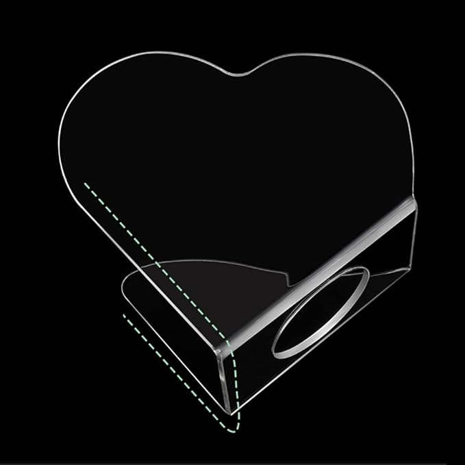 2 Pcs Clear Acrylic Nail Art Palettes Heart Shaped Nail Painting Plate Makeup Hand Palette Professional Cosmetic Mixing Palette for Beauty Salon-Velvo Beauty