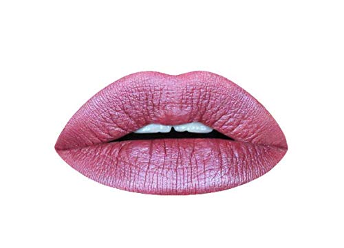 Aromi Sugared Mauve Metallic Liquid Lipstick, Purple Pink Lip Color with Shimmery Finish, Raspberry Mulberry Lipstick, Long-Lasting, Smudge Proof (Sugared Mauve)-Velvo Beauty