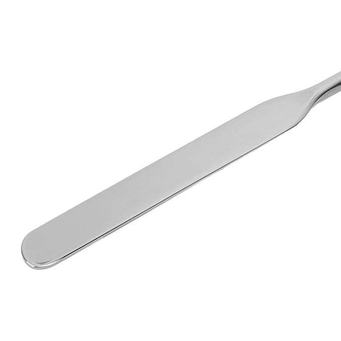 Stainless Steel Makeup Spatula, Liquid Foundation Spatula Stainless Steel Ergonomic Nail Art Stirring Tool Makeup Artist Makeup Tool-Velvo Beauty
