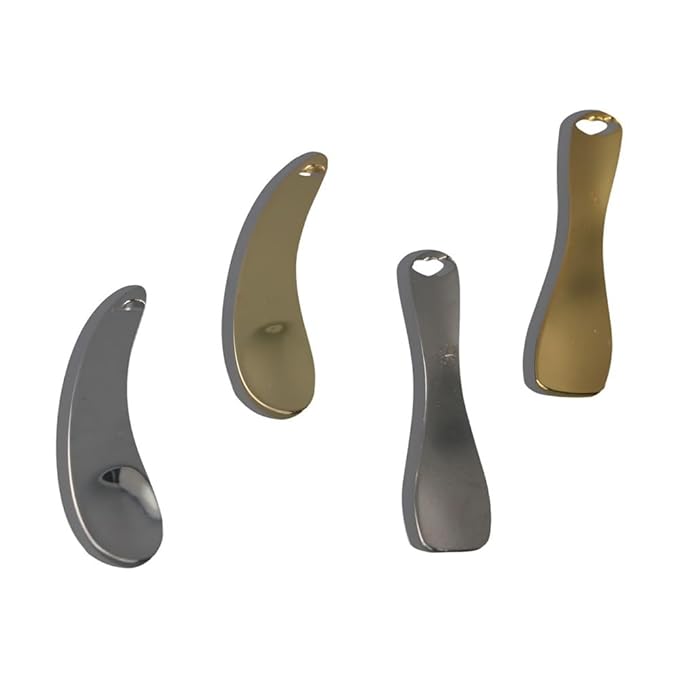 4Pcs Metal Cosmetic Spoon,Reusable Mini Zinc Alloy Facial Cream Cosmetic Spoon Applicator for Beauty Mixing Skincare Cream Lotions Eye Cream-Velvo Beauty