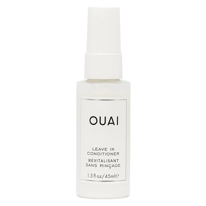 OUAI Leave In Conditioner & Heat Protectant Spray - Prime Hair for Style, Smooth Flyaways, Add Shine and Use as Detangling Spray - No Parabens, Sulfates or Phthalates (1.5 oz)-Velvo Beauty