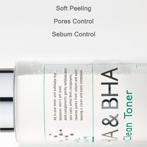 MIZON AHA&BHA Daily Clean Toner, Daily Peeling Toner, Smooth Skin, Removes Dead Skin, Healthy Skin, Korean Skincare (5.07 Fl oz)-Velvo Beauty