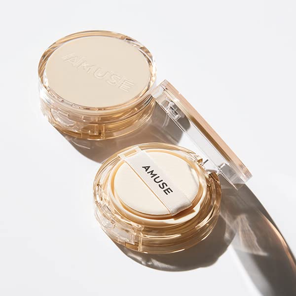 AMUSE Dew Jelly Vegan Cushion Foundation 02 NUDE | dewy, glow, long-lasting, double coverage, clean beauty, lightweight, natural look, foundation for sensitive skin, hydrating cushion-Velvo Beauty