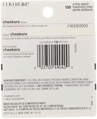 CoverGirl Cheekers Blush, # 150 Pretty Peach, 0.12 Ounce-Velvo Beauty