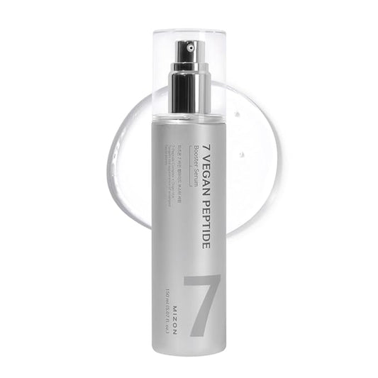 MIZON 7 Vegan Peptide Booster Serum Korean Anti-Aging Face Serum with Niacinamide & Hyaluronic Acid Hydrating Firming & Smoothing Skincare for Fine Lines & Skin Repair – 5.07 fl oz-Velvo Beauty