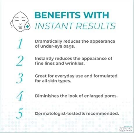 Instantly Ageless Facelift in A Box - Instant Eye Bag Remover Puffiness -1 Box of 25 Vials - Instant Under Eye Bags Remover - Wrinkle Tightener - Instant Wrinkle Remover for Face Instant Lift-Velvo Beauty