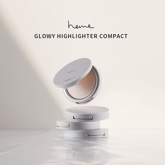 heme Glowy Highlighter Compact 5.5g (04 Glacial White)-Velvo Beauty