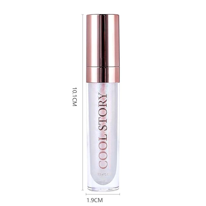 GECOMO Colorful Explosive Pearlescent Lip Gloss 3D Multifunctional Fine Glitter Chameleon Lip Gloss Polarized Diamond Makeup, Magic Big Brush Color Changing Lip Oil(101# COLORFUL FLASH)-Velvo Beauty