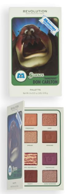 Revolution x Monsters University Don Carlton Scare Card Palette Eyeshadow 8 x 0.01 oz (0.55g), Affection-Velvo Beauty