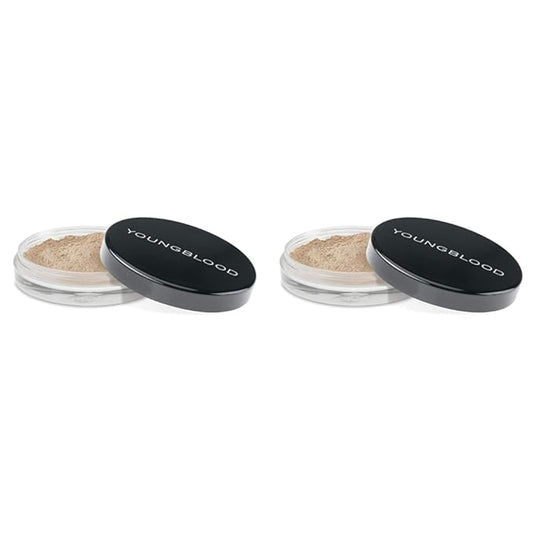 Youngblood Loose Mineral Foundation, Cool Beige | Loose Face Powder Foundation Mineral Illuminating Full Coverage Oil Control Matte Lasting | Vegan, Cruelty Free (Pack of 2)-Velvo Beauty