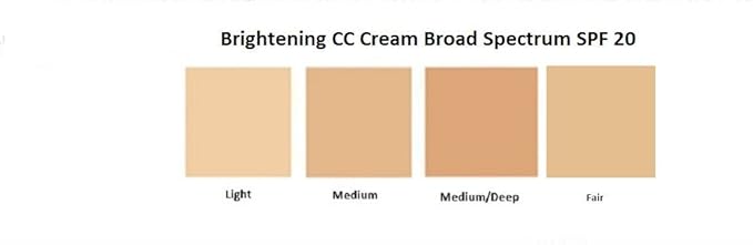 Brightening Color Correcting CC Cream SPF 20 mediam coverage - 4 in 1 - Foundation sunscreen anti aging moisturizer (Light)-Velvo Beauty