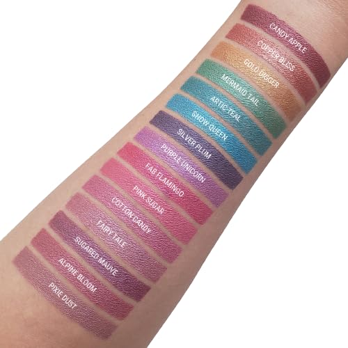 Aromi Metallic Liquid Lipstick | Rose Chestnut Lip Color with Shimmery Finish, Vegan, Cruelty-free, Long-lasting, Waterproof, Gluten Free (Alpine Bloom)-Velvo Beauty