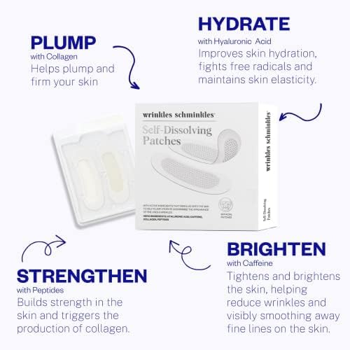 Wrinkles Schminkles Self-Dissolving Microdart Patch for Face - Target & Reduce Wrinkles, Ultimate Facial Hydration and Rejuvenation (4 pairs)-Velvo Beauty