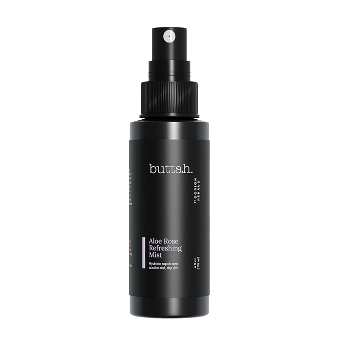 Buttah Skin by Dorion Renaud Aloe Rose Refreshing Mist 4oz - Hydrating Rose Water Face Spray - Refreshing Aloe Facial Mist - Naturally Based Skin Care for Men & Women - Black-Owned Skincare-Velvo Beauty