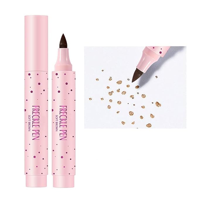Freckle Pen Faux Freckle Pen Colour Pop Freckle Pen Supernaturally Realistic Freckles Makeup Brush Fantastic Freckles Pen Long-lasting Waterproof Soft-point Absorbent Pen For a Natural and Easy Makeup Look (soft brown)-Velvo Beauty