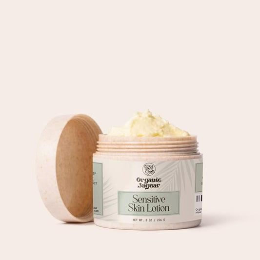 Natural Body Lotion for Sensitive Skin, Scent Free, Sulfate & Paraben Free Body Care, Moisturizer With Essential Oils, Vitamin E Oil, Beeswax, Extra Virgin Olive Oil, Raw Honey, 8 oz-Velvo Beauty