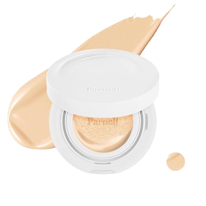 Parnell Cicamanu Serum Cushion - Moisturizing Foundation for Soothing, Coverage, Glass Skin and Lightweight for Sensitive and Dry Skin Pearl Skin (0.52 Fl Oz) (15W)-Velvo Beauty