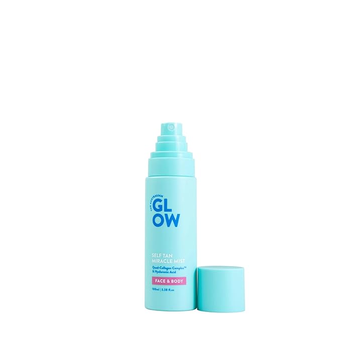 Australian Glow Miracle Mist, Self Tanner for Face & Body w/Quad-Collagen Complex & Hyaluronic Acid, 3.38 fl. oz / 100ml-Velvo Beauty