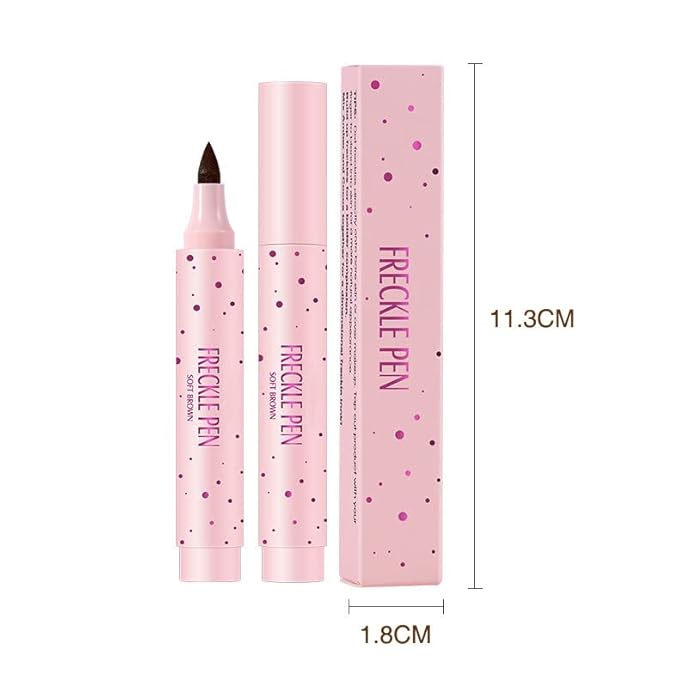Freckle Pen Faux Freckle Pen Colour Pop Freckle Pen Supernaturally Realistic Freckles Makeup Brush Fantastic Freckles Pen Long-lasting Waterproof Soft-point Absorbent Pen For a Natural and Easy Makeup Look (soft brown)-Velvo Beauty