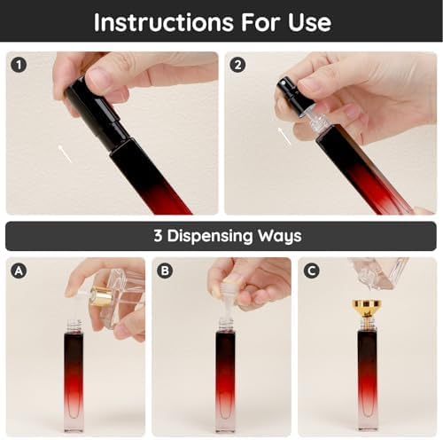 Segbeauty 10ML Travel Cologne Sprayer, 10 Pack Refillable Atomizer Spray Bottle for Perfume, Empty Mini Glass Perfume Bottle Fine Mist Dispenser, Portable Leak-proof Sample Bottles for Travel Outgoing-Velvo Beauty