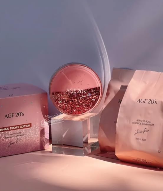 AGE 20's Shining Drop Edition Jericho Rose Essence Pink Pact Pink Latte No.21 Makeup Foundation 1 Refil-Velvo Beauty