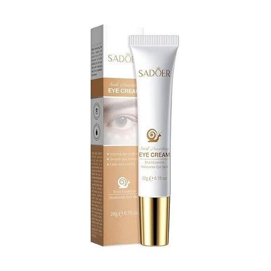 Snail Nourishing Eye Cream - Premium Formula, 20g - Bid Farewell to Dark Circles and Fine Lines and Welcome Elastic and Lustrous Eye Skin-Velvo Beauty